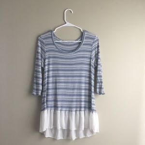 Altar’d State | Stripped Peplum Top